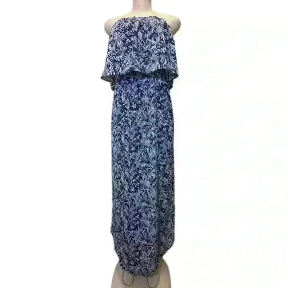 NWT Annebouti off-the-shoulder long dress with front slits, size L - Picture 1 of 11